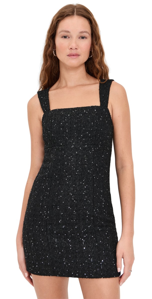 alice + olivia Keria Fitted Mini Dress Black