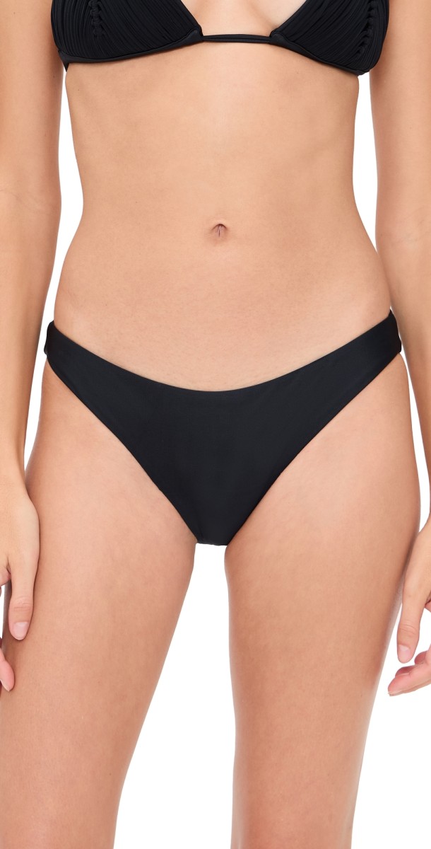 PQ Swim Basic Ruched Bikini Bottoms Midnight
