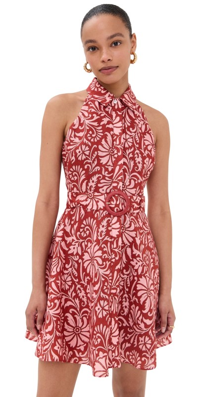 Veronica Beard Beau Dress Dark Persimmon Multi