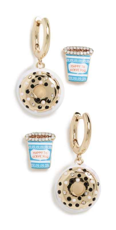 BaubleBar Rise & Grind Earring Set Multi/Gold