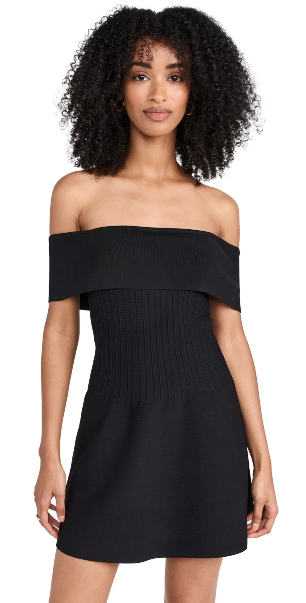STAUD Mini Artistry Dress Black