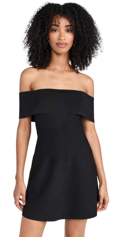 STAUD Mini Artistry Dress Black