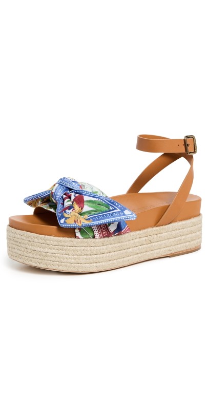 FARM Rio Scarf Flatform Espadrilles Camel