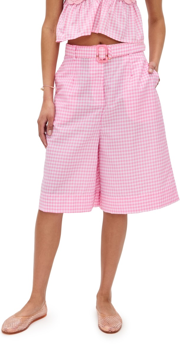 Pitusa Colorblock Bermuda Shorts Pink