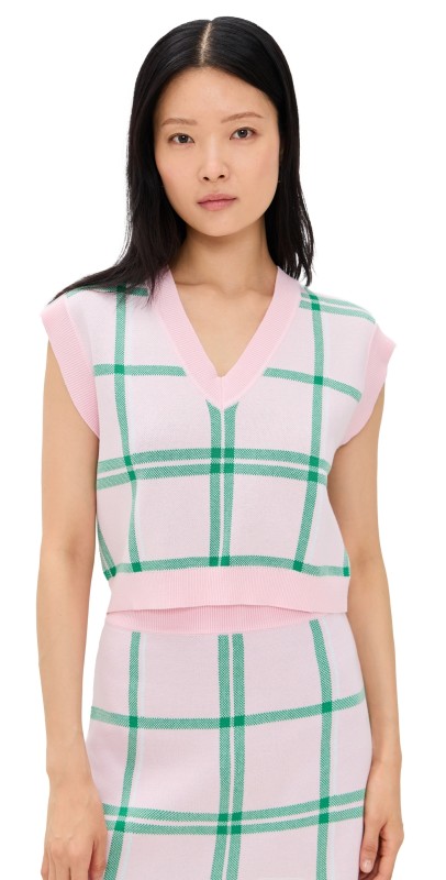 Favorite Daughter The Veronica Vest Wisteria Plaid