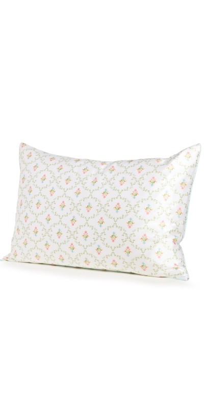Hill House Home The Eye Mask & Silk Pillow Gift Bundle Pastel Trellis