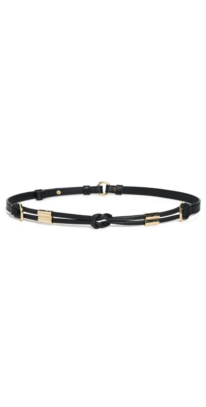 Ulla Johnson Ivy Knotted Rope Belt Noir