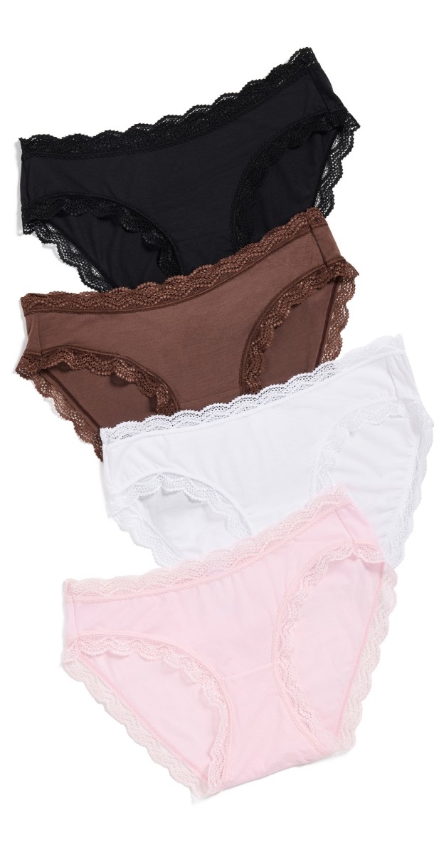 Stripe & Stare Original Knicker Four Pack Chocolat