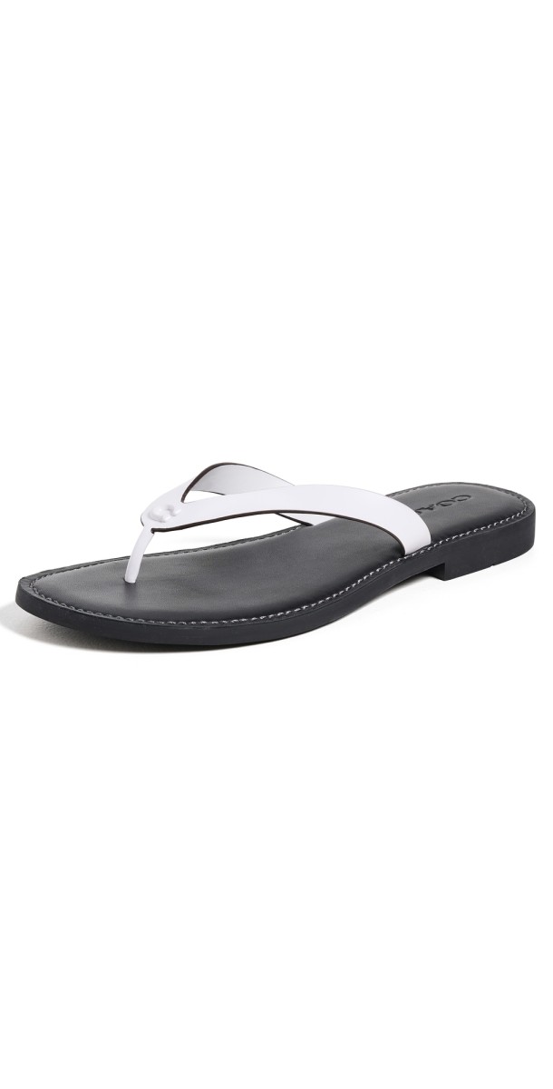 Coach Brianna Flip Flops Optic White