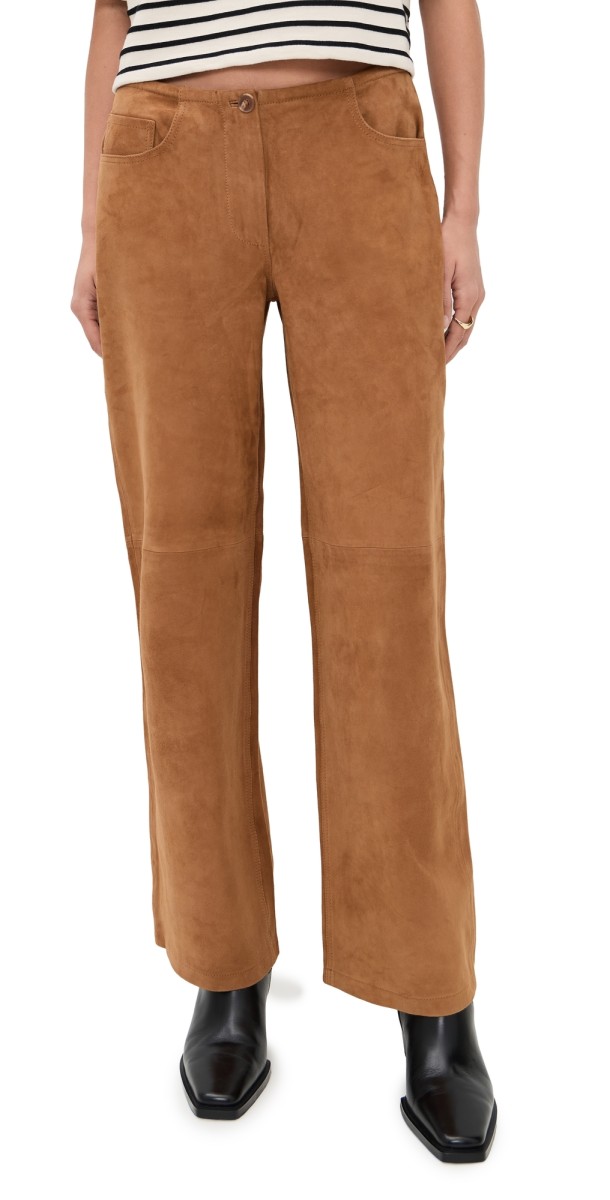 La Ligne Suede Jenny Pants Tobacco