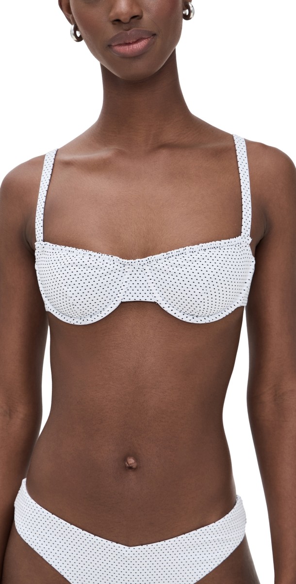 Onia Marilyn Bikini Top White/Black