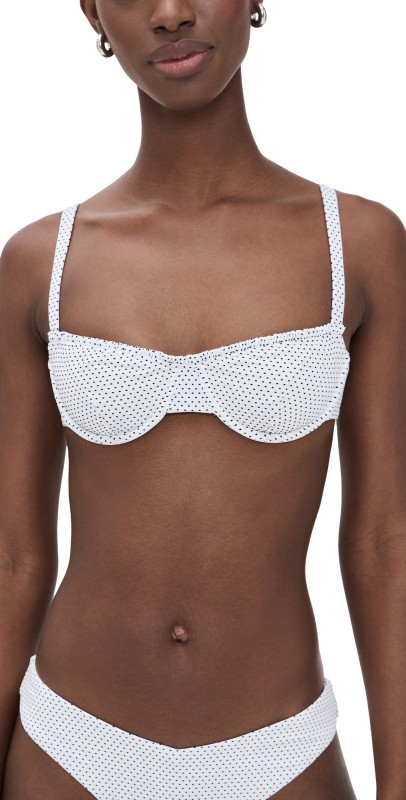 Onia Marilyn Bikini Top White/Black