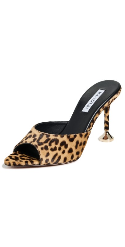 Aquazzura Bisous Mules Natural
