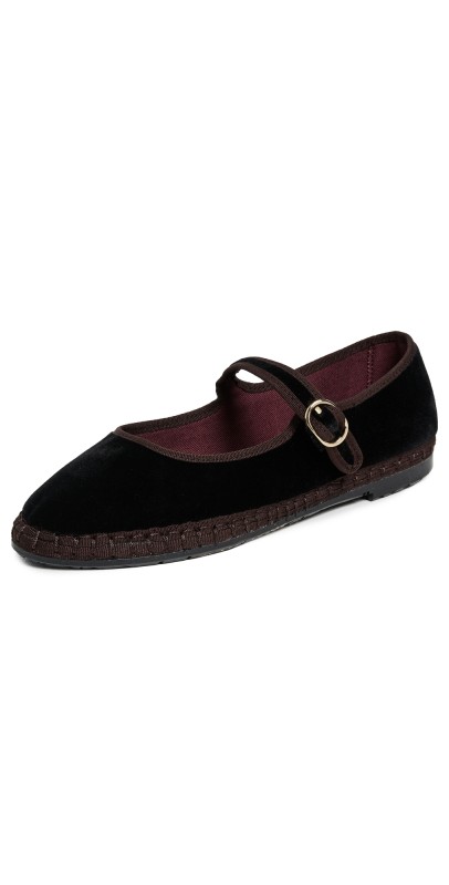 Flabelus Velvet Mary Jane Flats Sethe