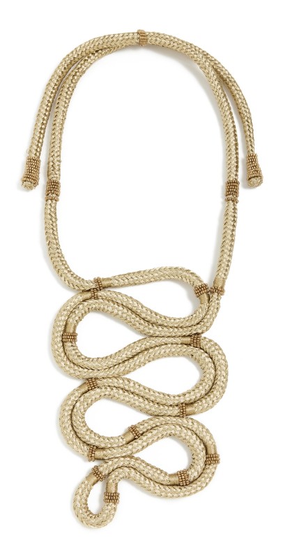Johanna Ortiz Gold Tan Gitana Necklace Gold