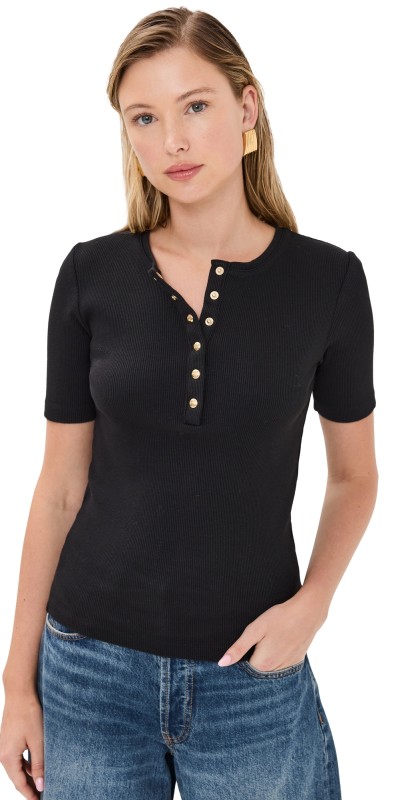 ANINE BING Alessia Tee Black