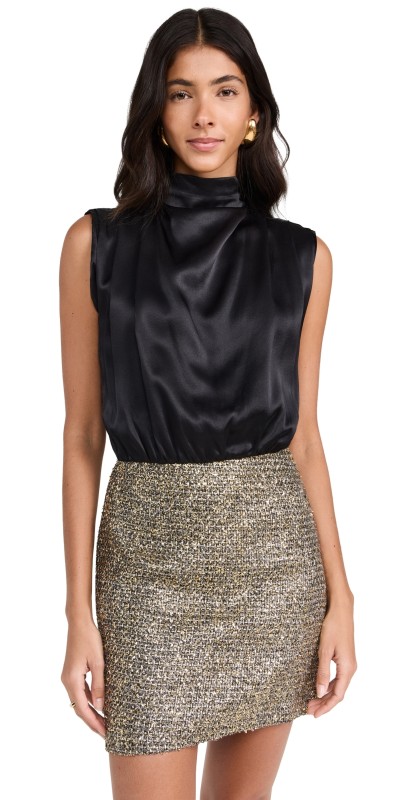 Amanda Uprichard Brantley Mini Dress Gold/Black