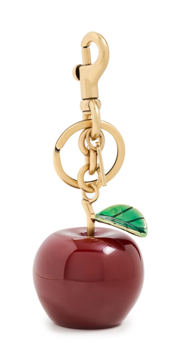 Coach Small Apple Bag Charm Keychain Mult