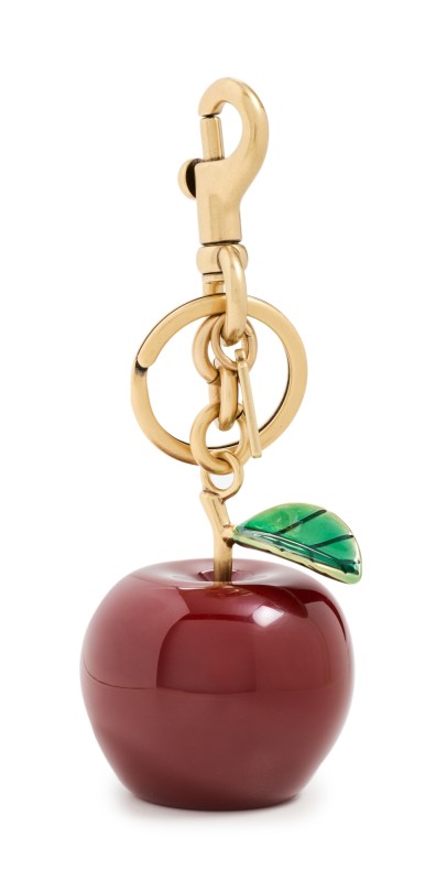 Coach Small Apple Bag Charm Keychain Mult