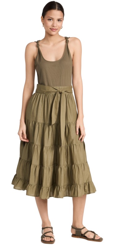 PAIGE Samosa Dress Dark Brushed Olive