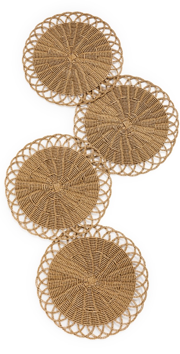 Kim Seybert Alfresco Placemats Set of 4 Natural