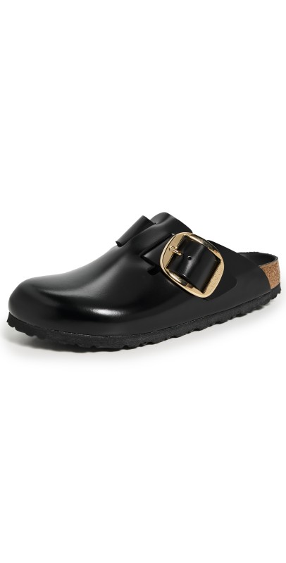 Birkenstock Boston Big Buckle Clogs Dressy Black