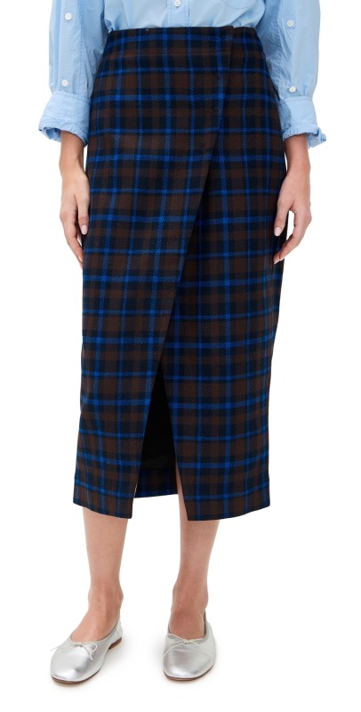 Hunter Bell Manor Wrap Skirt Aspen Plaid