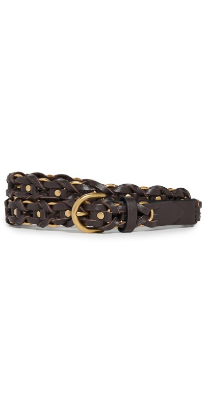 rag & bone Aria Chain Belt Dark Espresso