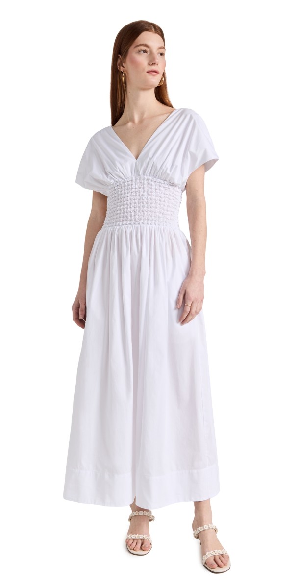 STAUD Jackson Dress White