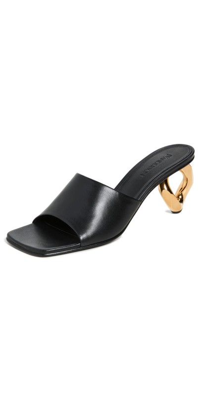 JW Anderson Chain Heel Sandals Black