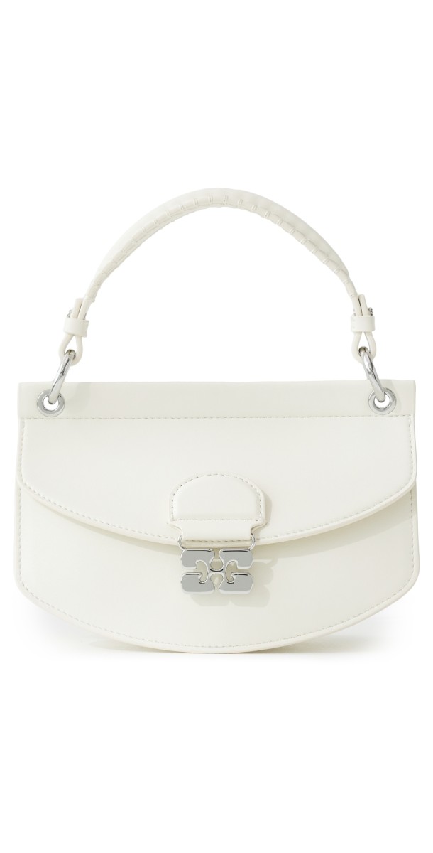 GANNI Apo-G Mini Top Handle Bag Egret