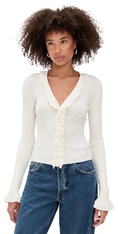 PAIGE Demetra Cardigan Antique White