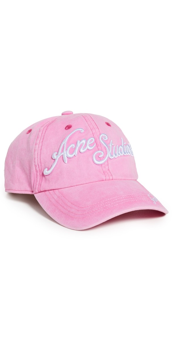 Acne Studios Carliy Tourist Logo Hat Bubble Pink