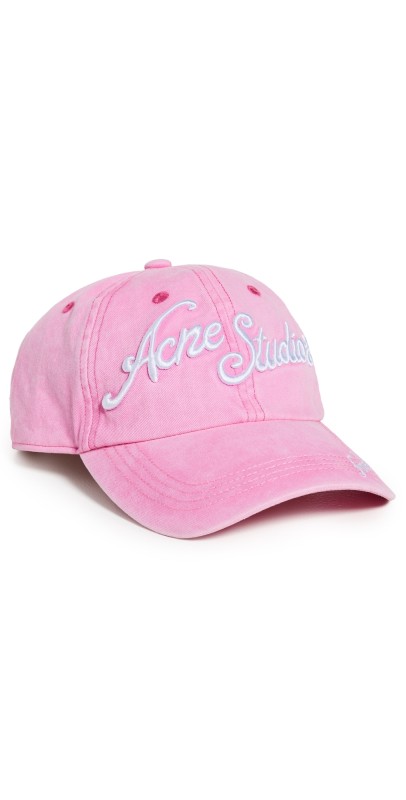 Acne Studios Carliy Tourist Logo Hat Bubble Pink