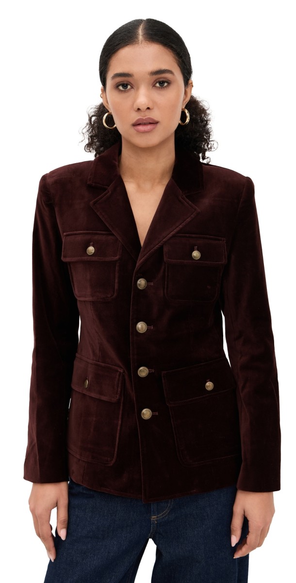 PAIGE Reign Blazer Aubergine