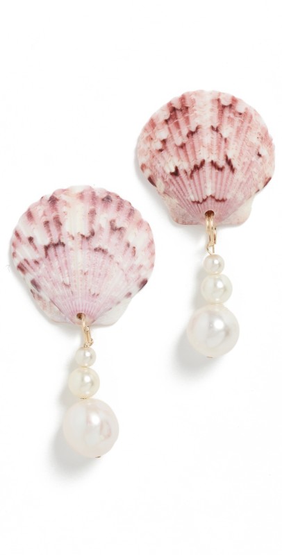 SHASHI Shore Club Earrings Whit