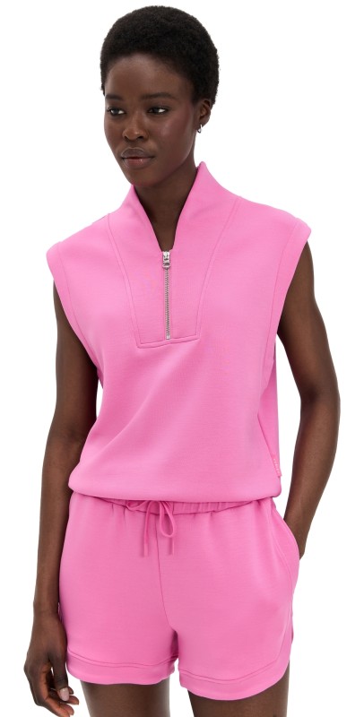 Varley Loretta Half Zip Ibis Rose