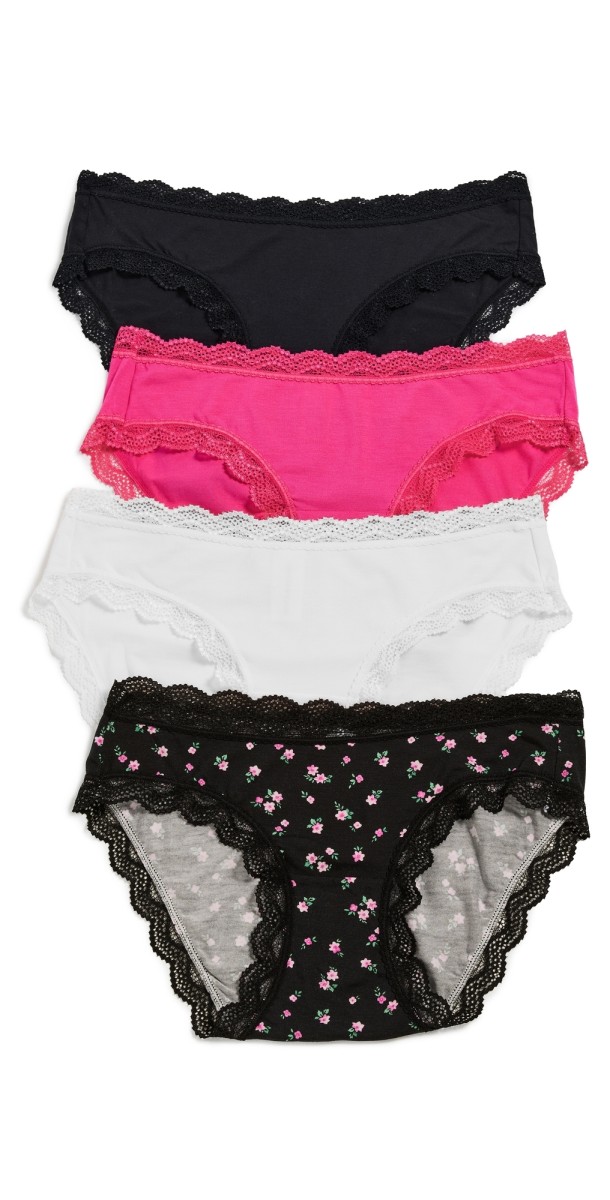 Stripe & Stare Original Knicker Four Pack Rosebud