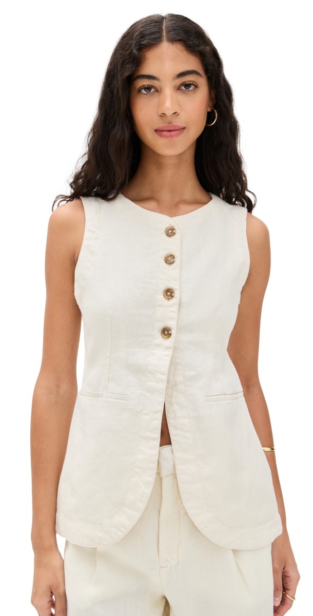 DL1961 Amalie Linen Top Flax Linen (Linen)