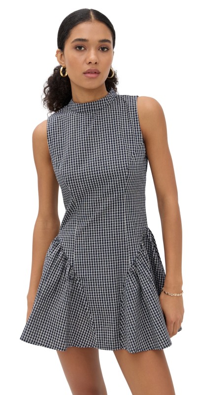 Lioness Chelsea Mini Dress Noir Check