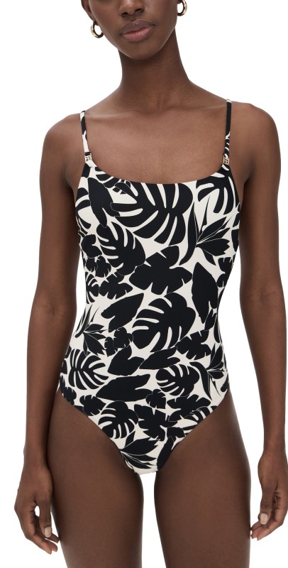 ANINE BING Vesta One Piece Black Bird of Paradise