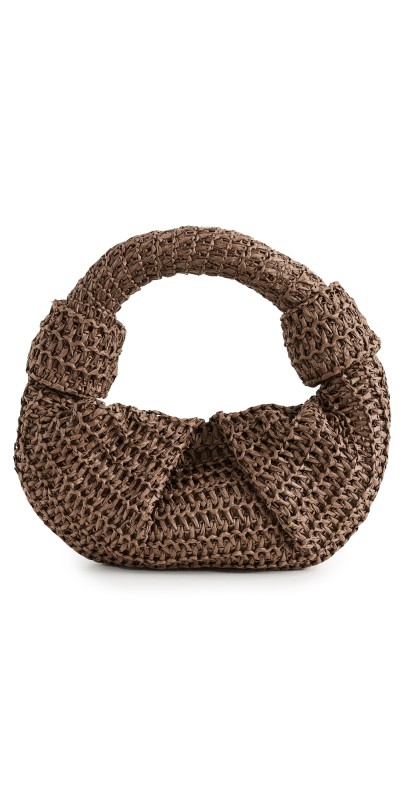 SIMONMILLER Raffia Lopsy Bag Chocolat