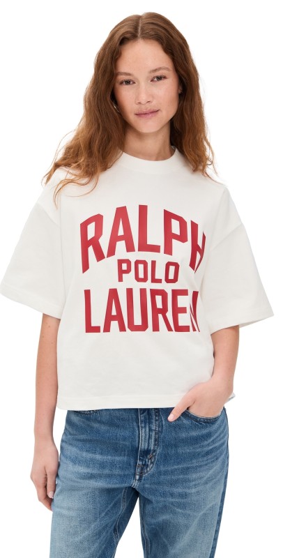 Polo Ralph Lauren Jersey Knit Short Sleeve Crew Neck Tee Antique White