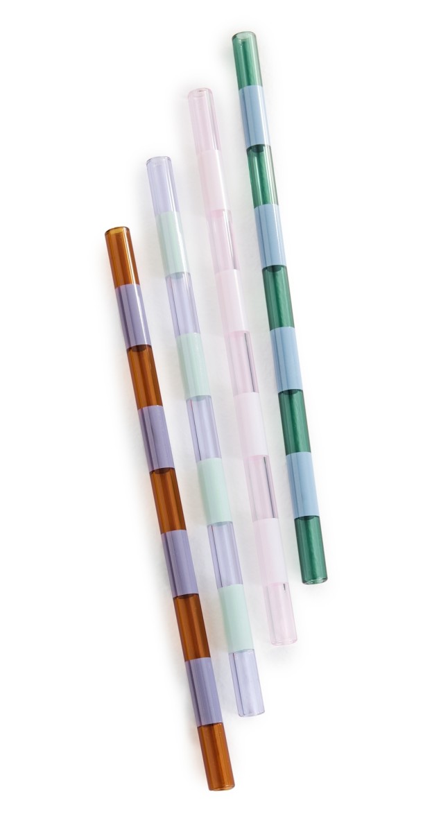 FAZEEK Striped Straws Mixed