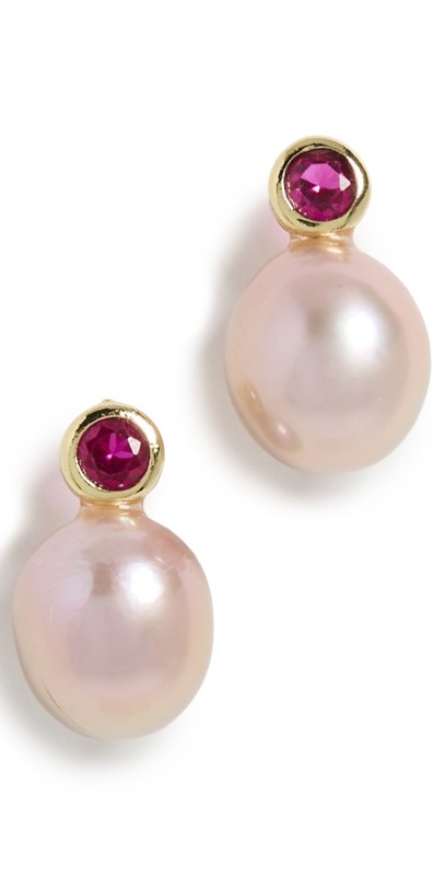 SHASHI Aisha Stud Earrings Ros