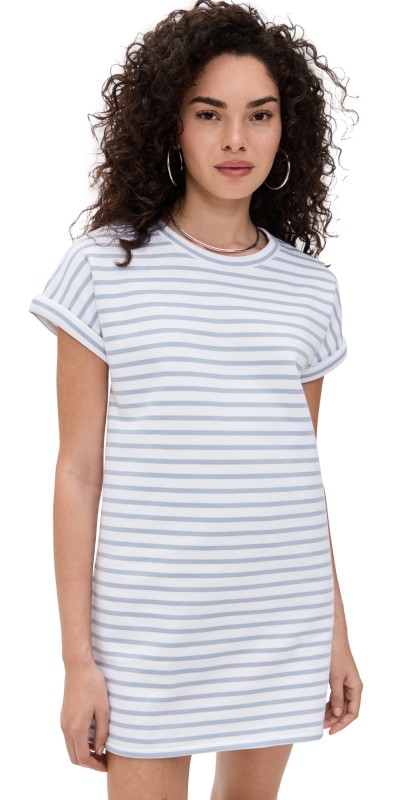 Splendid Cassie Terry Striped Dress White/Seaport
