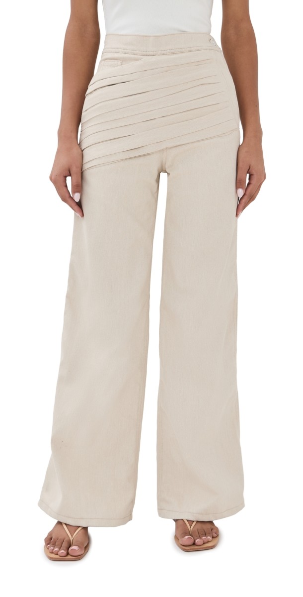 By Efrain Mogollon Palazzo Pants Khaki