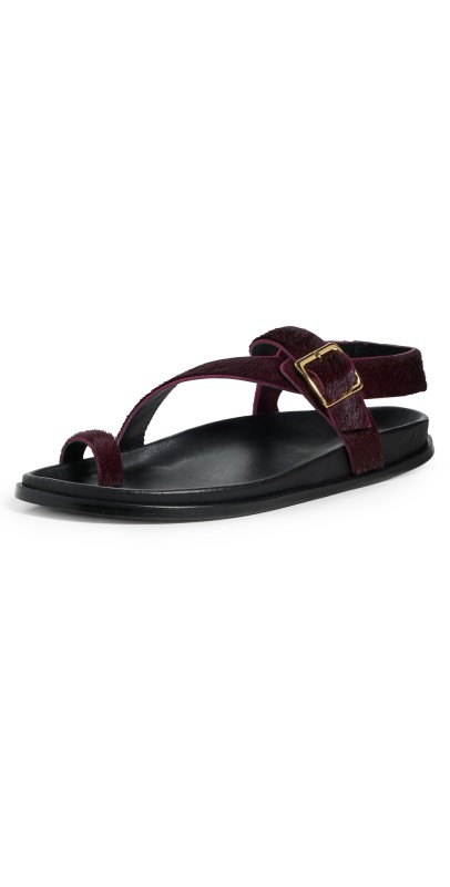 ALOHAS Siren Soft Burgundy Leather Sandals Burgundy