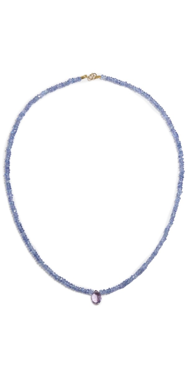 JIA JIA Tanzanite Amethyst Teardrop Necklace Blue/Lavender
