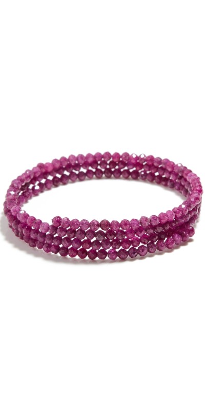 JIA JIA 14k Ruby Triple Stack Bracelet Ruby